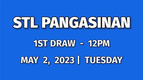 stl pangasinan result today 1st draw